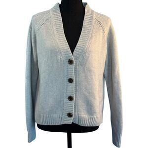 NWOT H&M 100% Cashmere Cardigan Sweater Light Gray Extra Button XS S